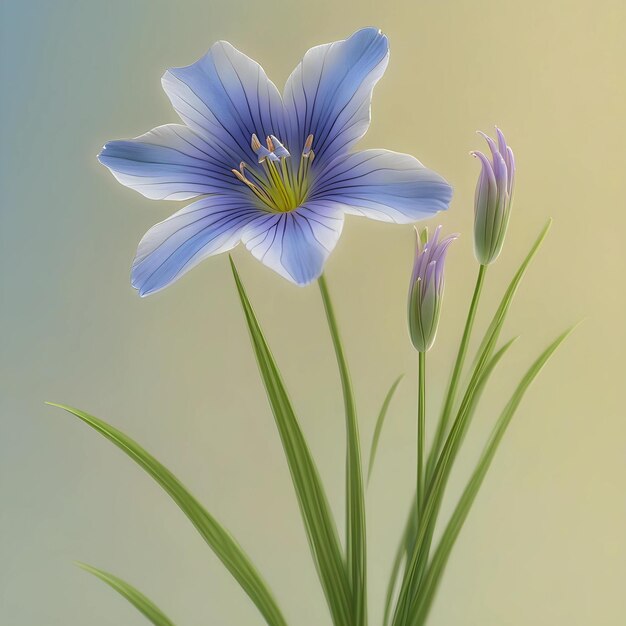 Blue Eyed Grass Sisyrinchium spp estilo minimalista