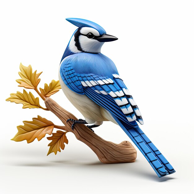 Foto blue jay bird 3d-rendering von