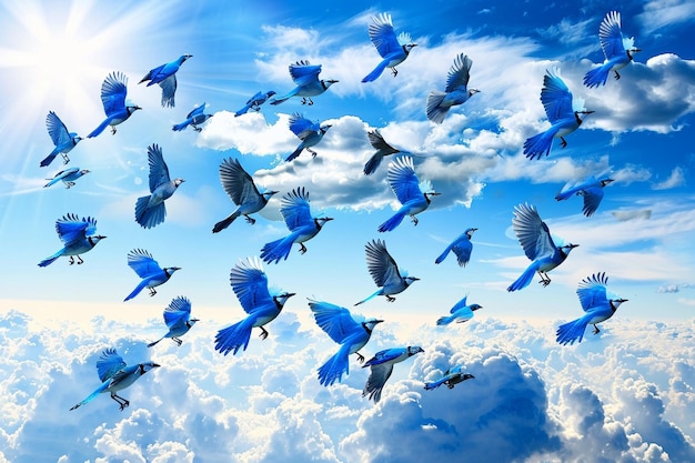 Blue Jay ecoa canções dos céus