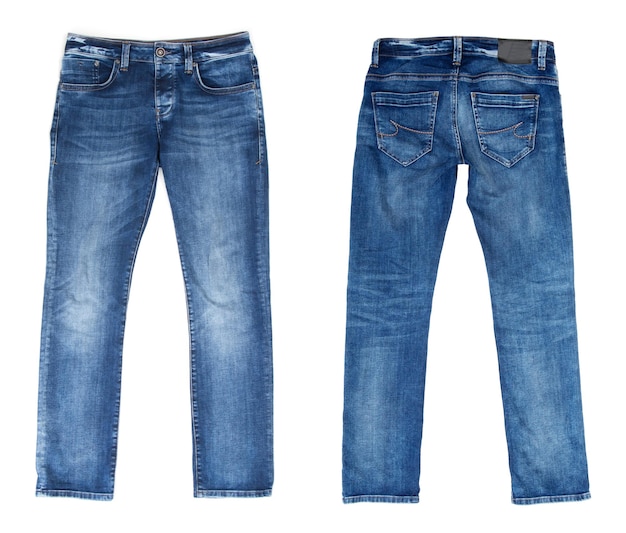 Foto blue jeans, isoliert auf weiss