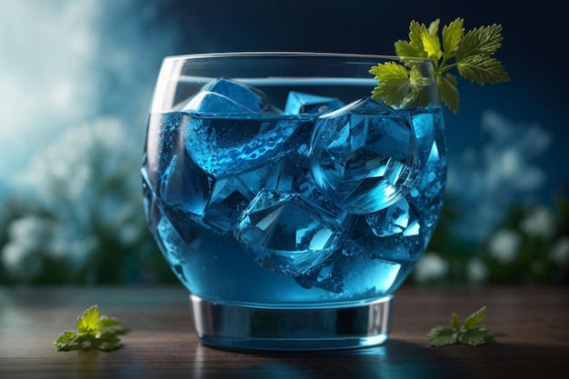 Blue Kool Aid im Glas