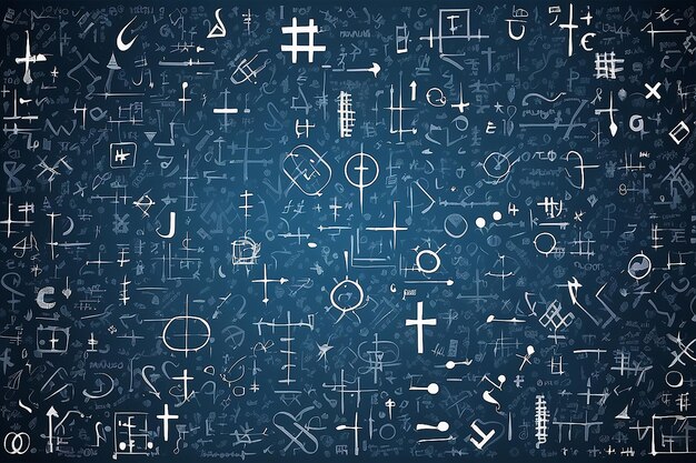 Foto blue mathematical plus symbols pattern math design elements background tecnologia médica de fundo