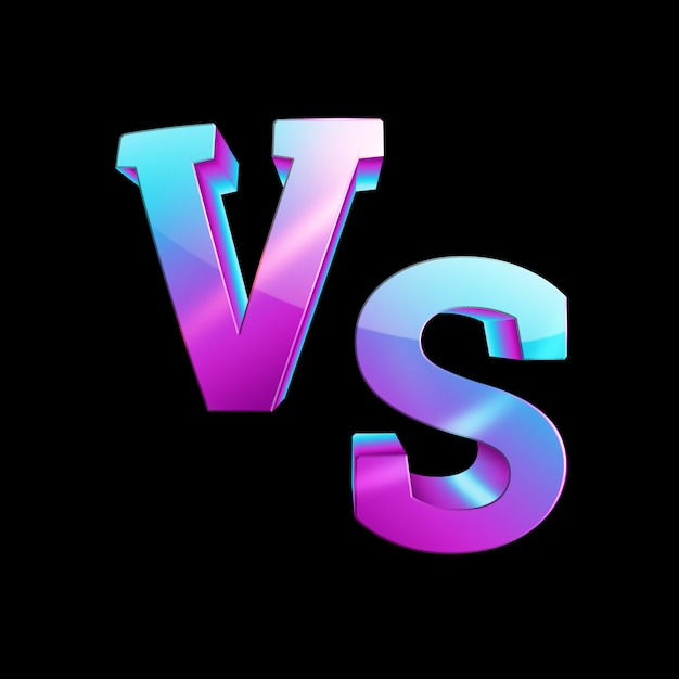 Blue neon versus logo