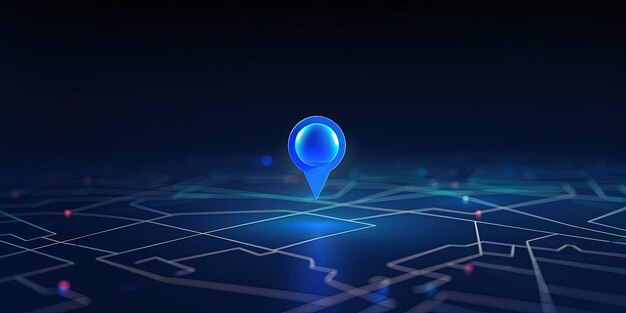 Blue Pin Marker 3D-Modell GPS-Navigation Standortpunkt