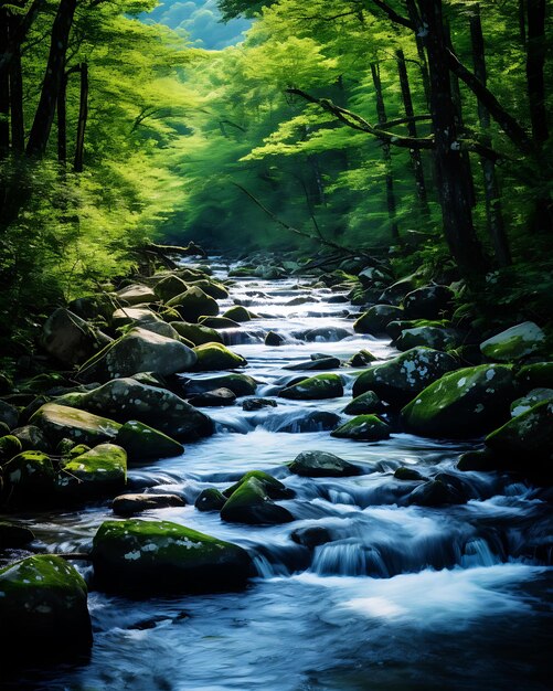 Blue Ridge Mountains Creek Tapeten