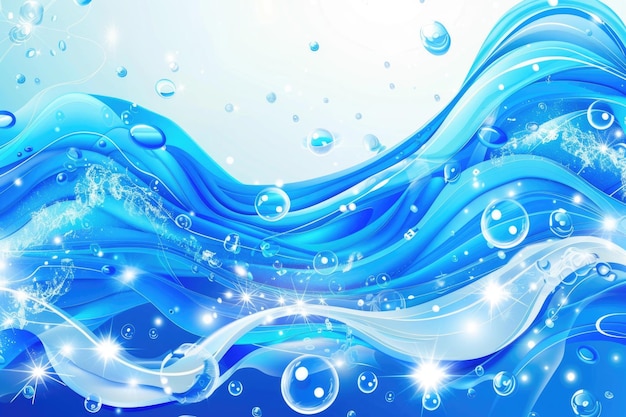 BLUE UNDER WATER Wellen und Blasen