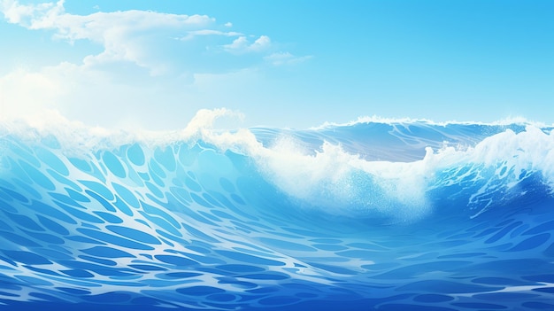 Blue Water Wave Images paleta de cores para design de banner de papel de parede de fundo Gerar AI