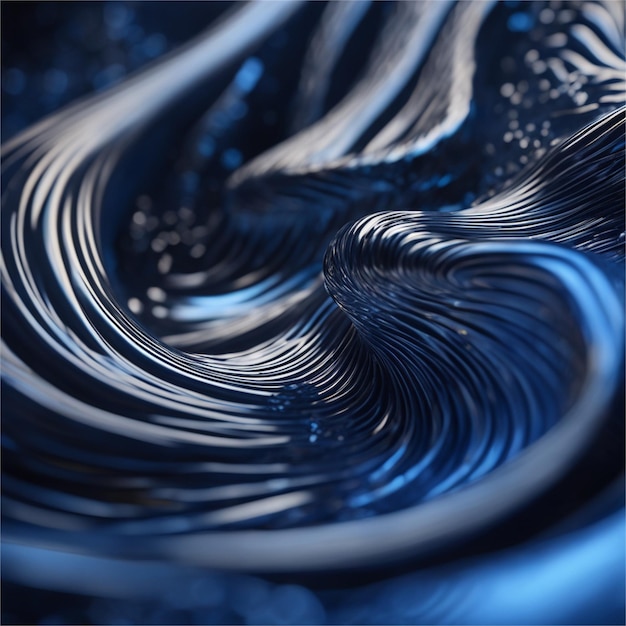 Blue Wave Abstract fundo escuro