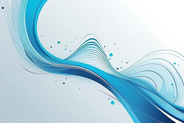 Blue Wave Vector Modern Flow Motion für Design