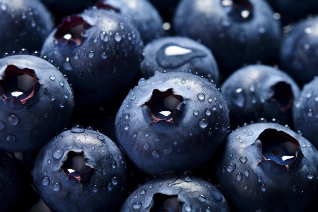 Blueberries deliciosos CloseUp tentador e suculento Melhor fotografia de imagens de mirtilos