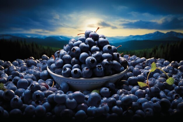 Blueberry Bliss Un sabor al verano Mejor fotografía de imágenes de arándanos