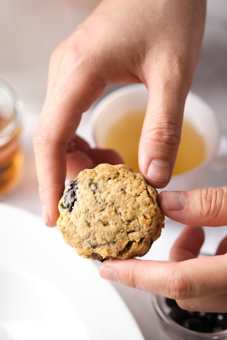 Blueberry Scones, ein traditionelles britisches Backgut für die Teezeit