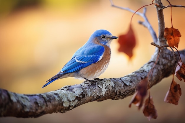 Bluebird oriental en rama