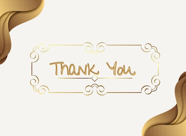 Blühende Dankbarkeit Ein goldenes Dankeschön-Banner