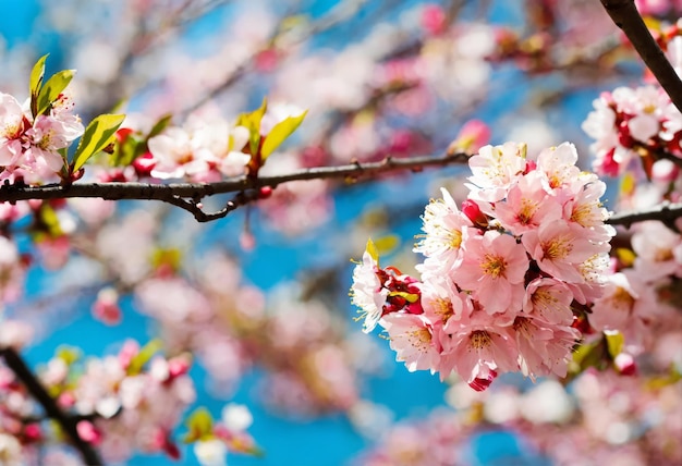 Blühender Obstbaum im Frühling im Garten