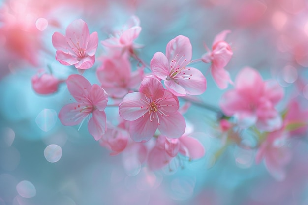 Blühender, verschwommener Frühling Hintergrund mit botanischer Schönheit