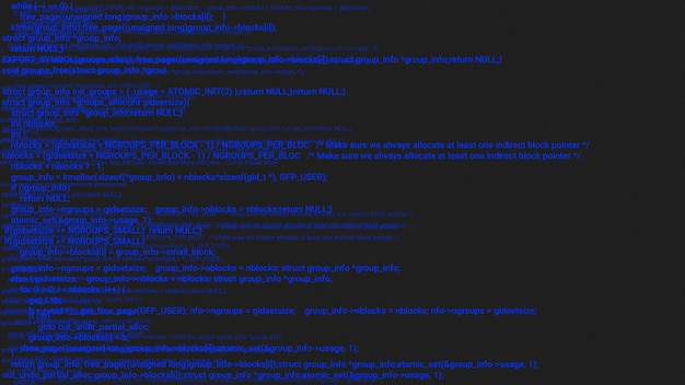 Bluescreen-Codierungs-Hackerkonzeptanimation mit Glitch Programmiercode-Eingabefehler