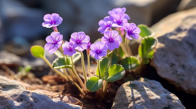 Blüte lila Anemone hepatica Blume mit Wassertropfen Makrofotografie Leberblümchen blühende Pflanze