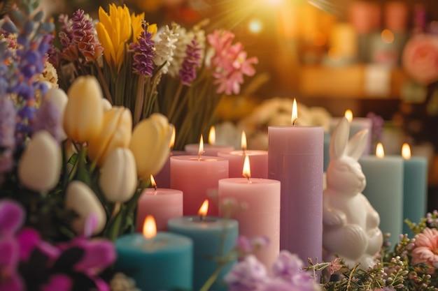 Blüten und Weichen Eine ausgezeichnete Sammlung von Frühlings-Duftkerzen für die Osterzeit