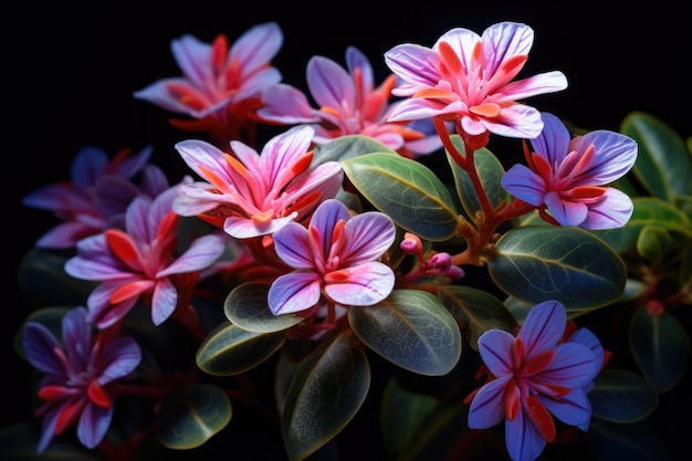 Blütenpflanze mit mehrfarbiger Blütenmischung
