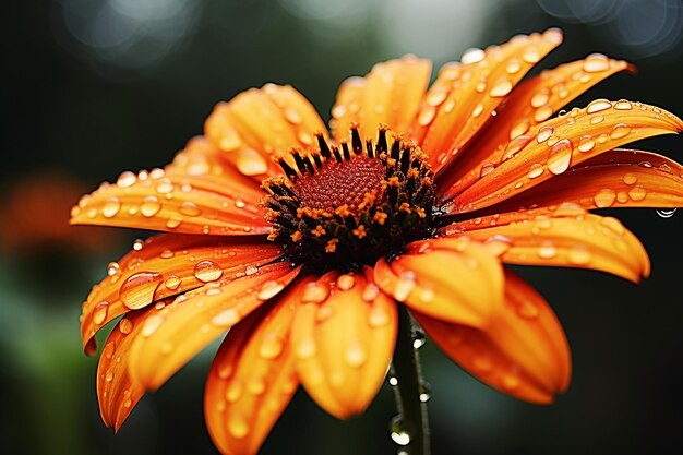 Blume am regnerischen Tag