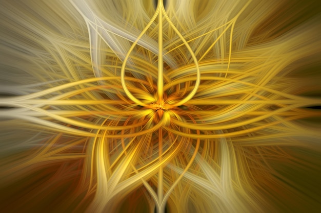 Blume goldener abstrakter Lotus