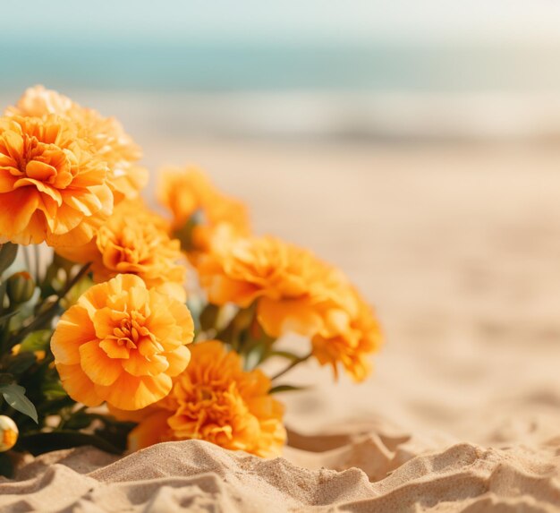 Blumen am Strand