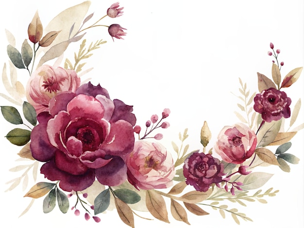 Blumen Aquarell-Hintergrund Muttertag Feier Muttertag Blumenrand Muttertag Vorlage