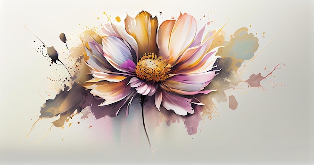 Blumen-Aquarell-Illustration