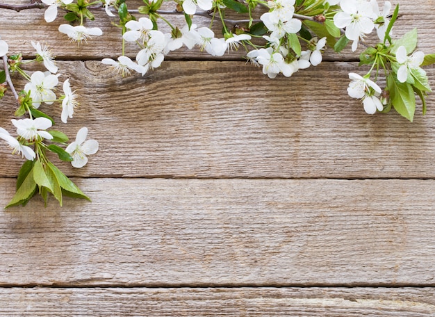 Blumen auf einem hölzernen Hintergrund