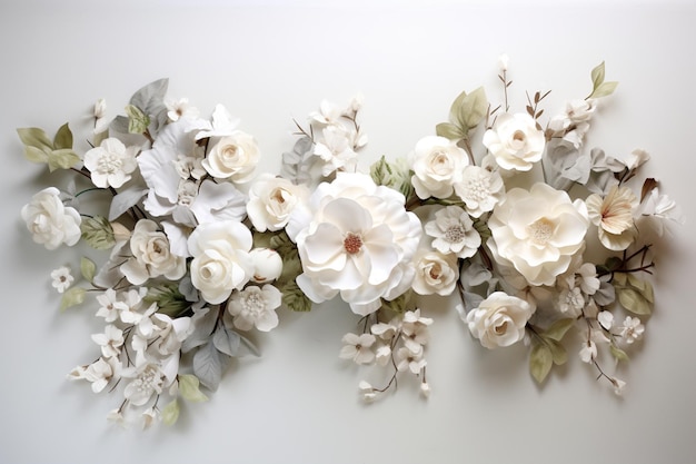 Blumen auf Weiß
