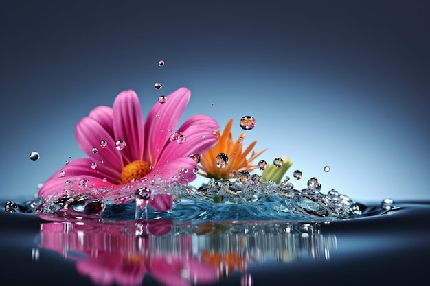 Blumen im Wasser Tapeten