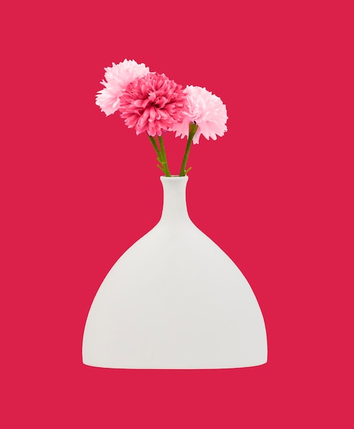 Blumen in der Vase Viva Magenta Farbe des Jahres 2023