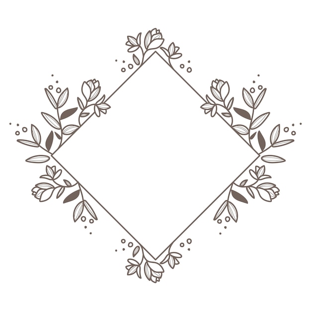 Blumen-Logo-Rahmen png-Clipart botanisches grafisches Element auf durchsichtigem Hintergrund