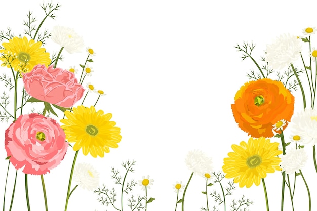 Blumen png Randrahmen durchsichtiger Hintergrund