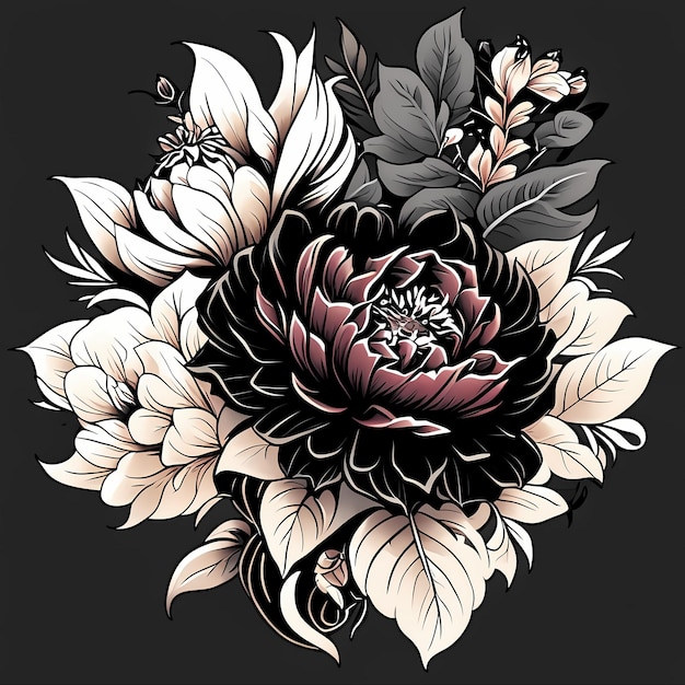 Blumen-Tattoo-Design