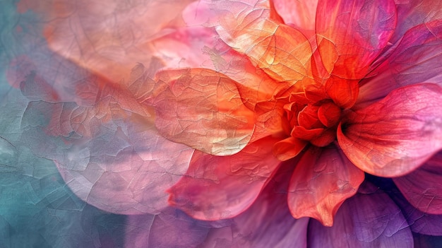 Blumen-Textur-Collage zeitgenössische Kunst mit modernem Design