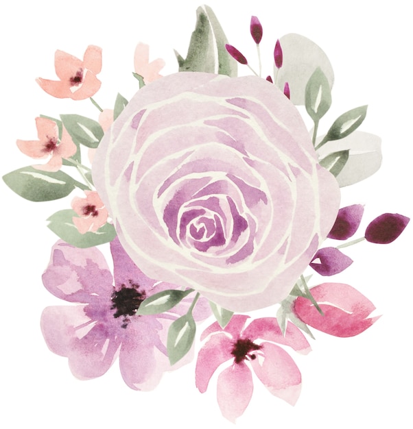 Blumen und Blätter, Aquarell. Aquarellillustrationen