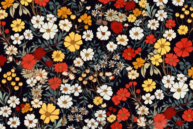 Blumen- und Blattmuster Textilbukettdekoration Hintergrunddesign Blume horizontal