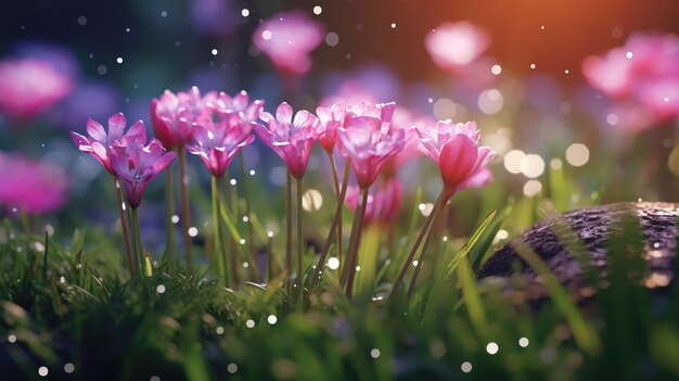 Blumen und schöne natürliche Hintergründe Regen Frühlingsnatur Hintergrund Blumen Wasser Tropfen Regentropfen