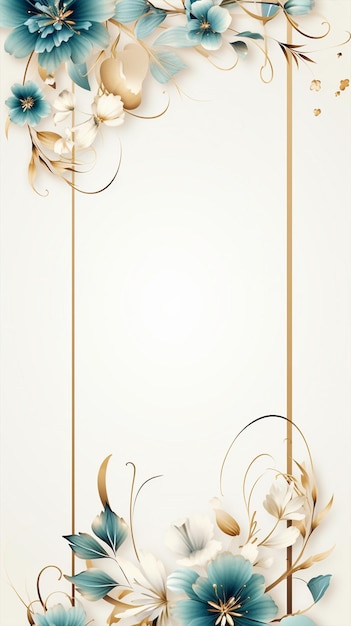 Blumen-Zier-Dekorationsrahmen Vintage-Hintergrund