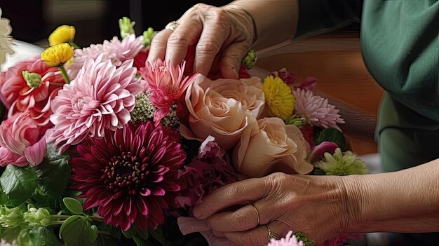 Blumenarrangements zum Muttertag können ein wunderschönes und herzliches Geschenk sein, das Wertschätzung und Liebe für Mütter auf der ganzen Welt zum Ausdruck bringt. Generated by AI