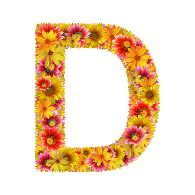 Blumenbuchstabe D
