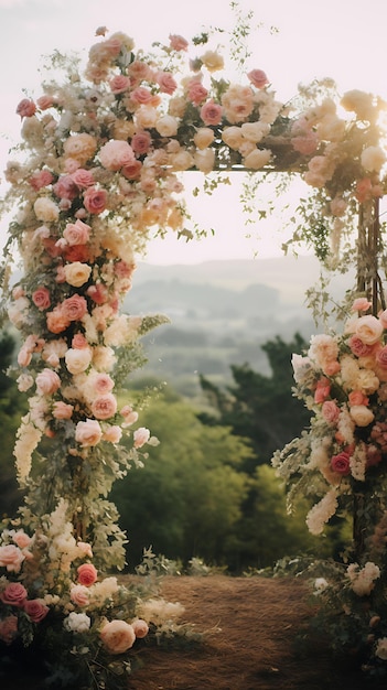 Blumendekorationen für Hochzeiten im Freien