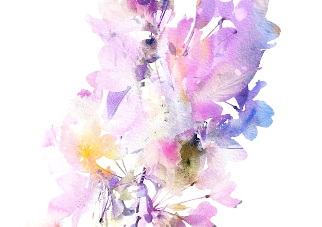 Blumenhintergrund Aquarell abstrakte Blumen Tapeten Wellcome-Banner-Design