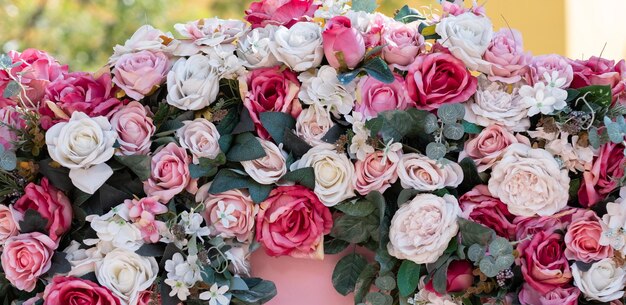 Blumenhintergrund Hintergrund Hochzeitsdekoration Rosenmuster bunter Hintergrund Strauß BlumenxA