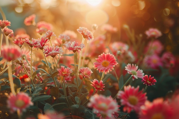 Blumenhintergrund im Freien mit Textraum