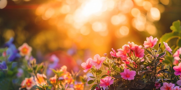 Blumenhintergrund im Freien mit Textraum