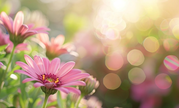 Blumenhintergrund im Freien mit Textraum