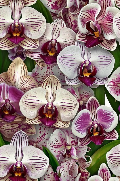 Foto blumenhintergrund von tropischen orchideen